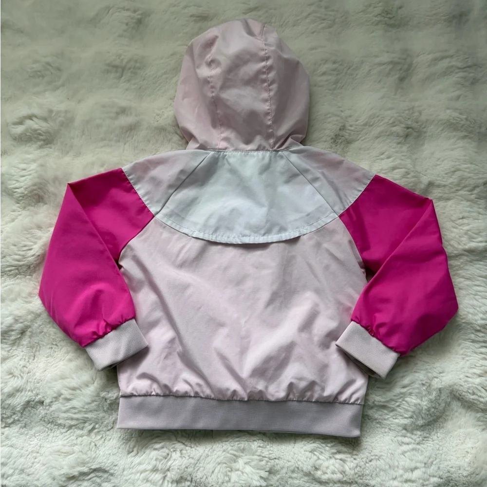 Nike Girls Windreaker Water-Resistant Colorblock Jacket in Pink - 2T